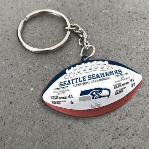 Seattle Seahawks Super Bowl LX Champions Custom Shape 2-sided Keychain - MAITM14873
