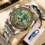 Seattle Seahawks Alloy Luxury Quartz Watch – GNE5098