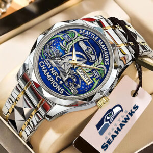 Seattle Seahawks 2025 NFC Champions Alloy Luxury Quartz Watch - TMTHU3731