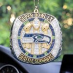 Seattle Seahawks 2025 Super Bowl LX Champions Custom shape 2-sided Acrylic Car Ornament – HOATT16174