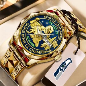 Seattle Seahawks 2025 Super Bowl LX Champions Alloy Luxury Quartz Watch - HOATT16163