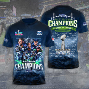 Seattle Seahawks 2025 Super Bowl LX Champions 3D Apparel - GNE5002
