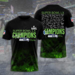 Seattle Seahawks 2025 Super Bowl LX Champions 3D Apparel – GNE5006