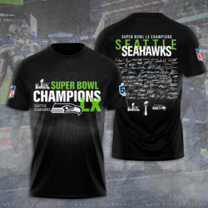 Seattle Seahawks 2025 Super Bowl LX Champions 3D Apparel - GNE5039