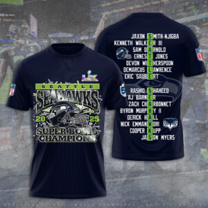 Seattle Seahawks 2025 Super Bowl LX Champions 3D Apparel - GNE5119