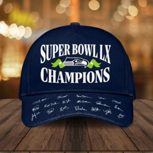 Seattle Seahawks 2025 Super Bowl LX Champions Classic Cap – TMTHU3877