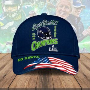 Seattle Seahawks 2025 Super Bowl LX Champions Classic Cap - HOATT16335