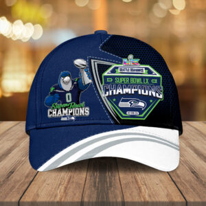 Seattle Seahawks 2025 Super Bowl LX Champions Classic Cap – TANTN21146
