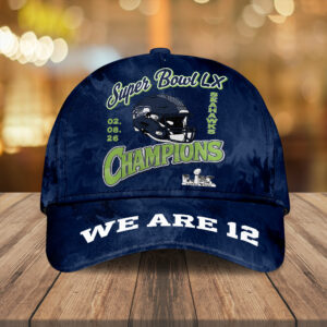 Seattle Seahawks 2025 Super Bowl LX Champions Classic Cap – TANTN21247