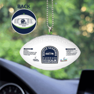 Seattle Seahawks 2025 Super Bowl LX Champions Custom shape 2-sided Acrylic Car Ornament - TANTN21083