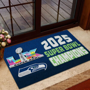 Seattle Seahawks 2025 Super Bowl LX Champions Custom Doormat - TANTN20991