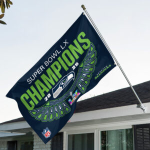 Seattle Seahawks 2025 Super Bowl LX Champions 3D Double-side House Flag - GNE5180
