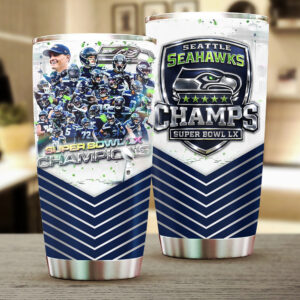 Seattle Seahawks 2025 Super Bowl LX Champions Tumbler Cup - TMTHU3881