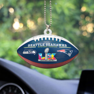 Seattle Seahawks Super Bowl LX Champions Custom shape 2-sided Acrylic Car Ornament - MAITM14785