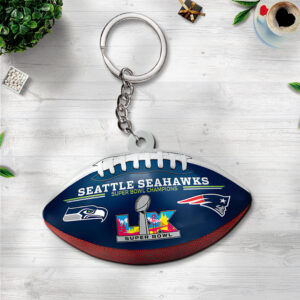Seattle Seahawks Super Bowl LX Champions Custom Shape 2-sided Keychain - MAITM14786