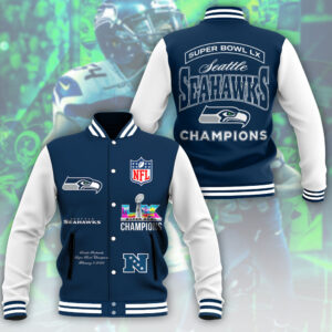Seattle Seahawks Super Bowl LX Champions Varsity Jacket - MAITM14799