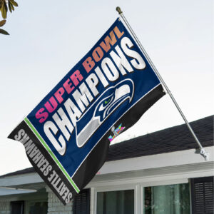 Seattle Seahawks Super Bowl LX Champions 3D Double-side House Flag - MAITM14759