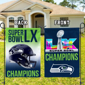 Seattle Seahawks Super Bowl LX Champions Double-side Garden Flag - MAITM14808