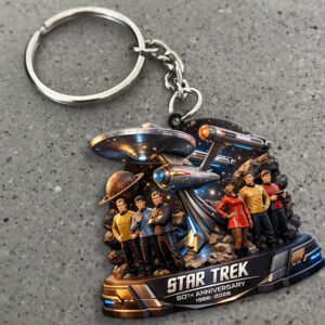Star Trek 60th Anniversary Custom Shape 2-sided Keychain - MAITM14756