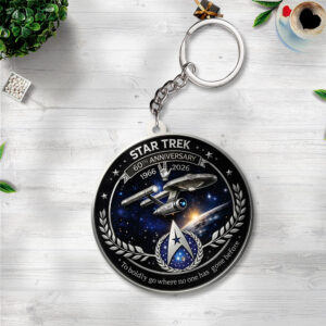 Star Trek 60th Anniversary Custom Shape 2-sided Keychain - TANTN21243