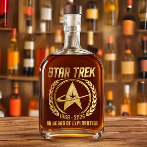 Star Trek 60th Anniversary 25oz Empty Whiskey Bottle - MAITM14918