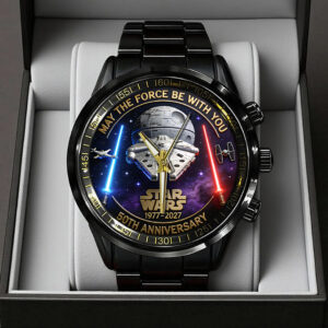 Star Wars 50th Anniversary 2027 Black Stainless Steel Watch - TANTN21319