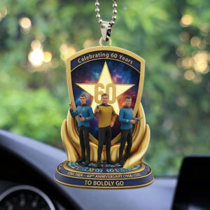 Star Trek 60th Anniversary Custom shape 2-sided Acrylic Car Ornament - TMTHU3843