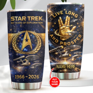 Personalized Star Trek 60th Anniversary Tumbler Cup - VANDH4003