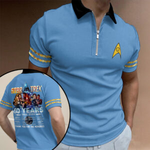 Star Trek 60th Anniversary 2026 Zip Polo Shirt - TANTN21277