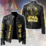 Star Wars 50th Anniversary Motorcycle Leather Jacket – TMTHU3702