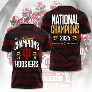 Indiana Hoosiers Football 3D Apparel - TMTHU3744