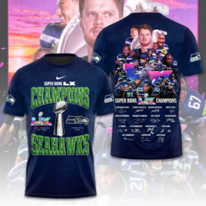 Seattle Seahawks 2025 Super Bowl LX Champions 3D Apparel - TMTHU3868