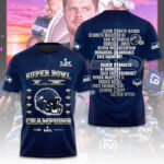 Seattle Seahawks 2025 Super Bowl LX Champions 3D Apparel – TMTHU3873