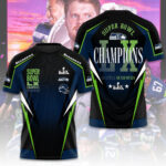 Seattle Seahawks 2025 Super Bowl LX Champions 3D Apparel – TMTHU3941