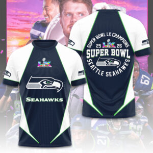 Seattle Seahawks 2025 Super Bowl LX Champions 3D Apparel - TMTHU3964