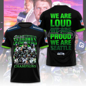 Seattle Seahawks 2025 Super Bowl LX Champions 3D Apparel - TMTHU4009
