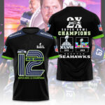 Seattle Seahawks 2x Super Bowl Champions 3D Apparel – TMTHU4021