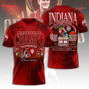 Indiana Hoosiers Football 2025 National Champions 3D Apparel - TANTN20879