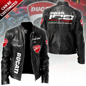 Personalized Ducati Lenovo Team 100th Anniversary 2026 Motorcycle Leather Jacket - TANTN20921