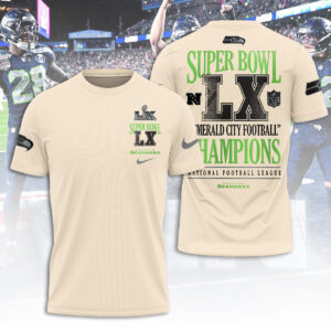 Seattle Seahawks 2025 Super Bowl LX Champions 3D Apparel - TANTN20986