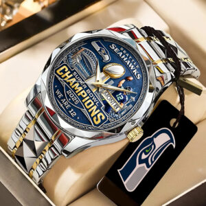 Seattle Seahawks 2025 Super Bowl LX Champions Alloy Luxury Quartz Watch - TANTN21017