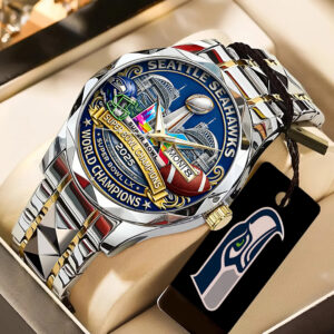 Seattle Seahawks 2025 Super Bowl LX Champions Alloy Luxury Quartz Watch - TANTN21018