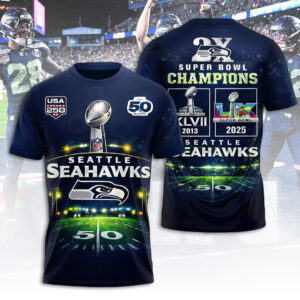 Seattle Seahawks 2025 Super Bowl LX Champions 3D Apparel - TANTN21026