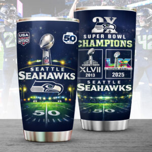 Seattle Seahawks 2025 Super Bowl LX Champions Tumbler Cup - TANTN21027