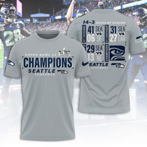 Seattle Seahawks 2025 Super Bowl LX Champions 3D Apparel - TANTN21049