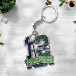 Seattle Seahawks 2025 Super Bowl LX Champions Custom Shape 2-sided Keychain – TANTN21062