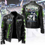 Seattle Seahawks 2025 Super Bowl LX Champions Motorcycle Leather Jacket – TANTN21081