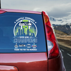Seattle Seahawks 2025 Super Bowl LX Champions 3D Car Sticker - TANTN21144