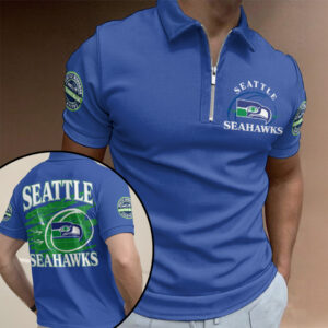 Seattle Seahawks 2025 Super Bowl LX Champions Zip Polo Shirt - TANTN21149