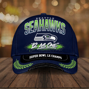 Seattle Seahawks 2025 Super Bowl LX Champions Classic Cap – TANTN21248